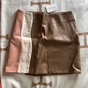 Faux Leather Skirt